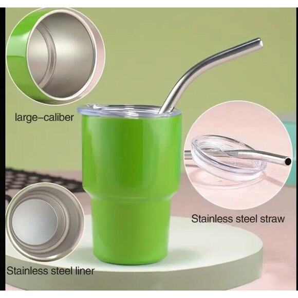 🔥Full Set 6pc Stainless Steel Mini Tumblers 3oz HTF Hot BNWT🔥 - Picture 4 of 6